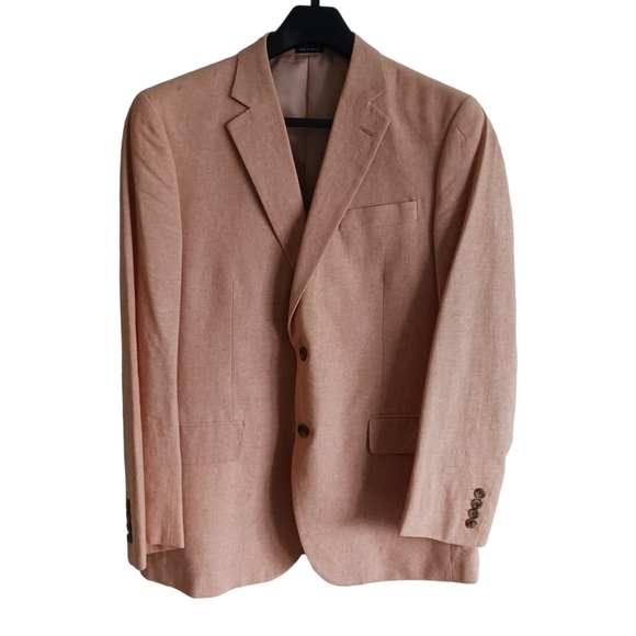Size LG Stafford Tailored Mens Jacket Tan Sports Coat Classic Fit NWOT Spring - Picture 1 of 7